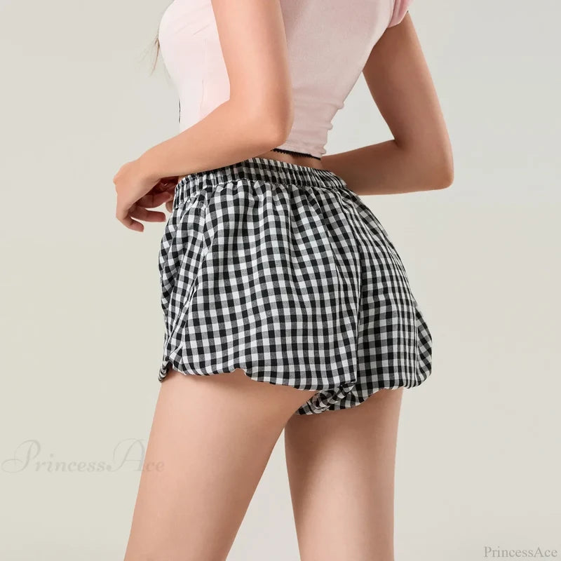Kawaii Plaid Pumpkin Lounge Short short-250223