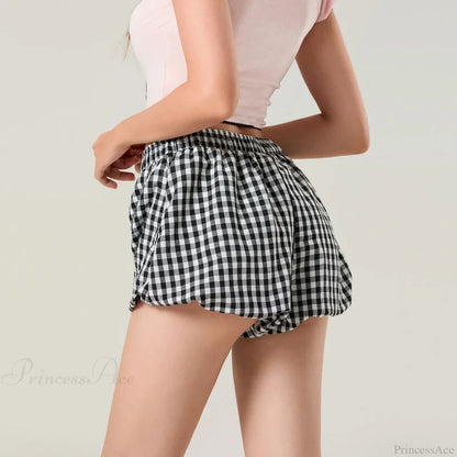 Kawaii Plaid Pumpkin Lounge Short short-250223