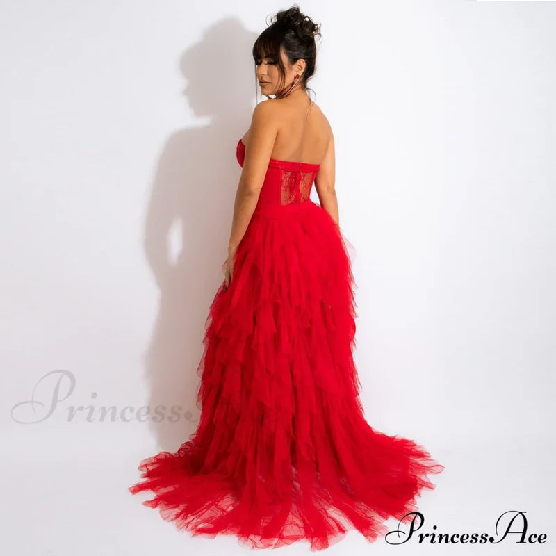 Kim Mesh Corset Charming Tulle Formal Dress S.o. Long Dresses