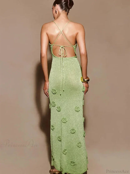 Knitted Spaghetti Vacation Dress vacationdress-250223