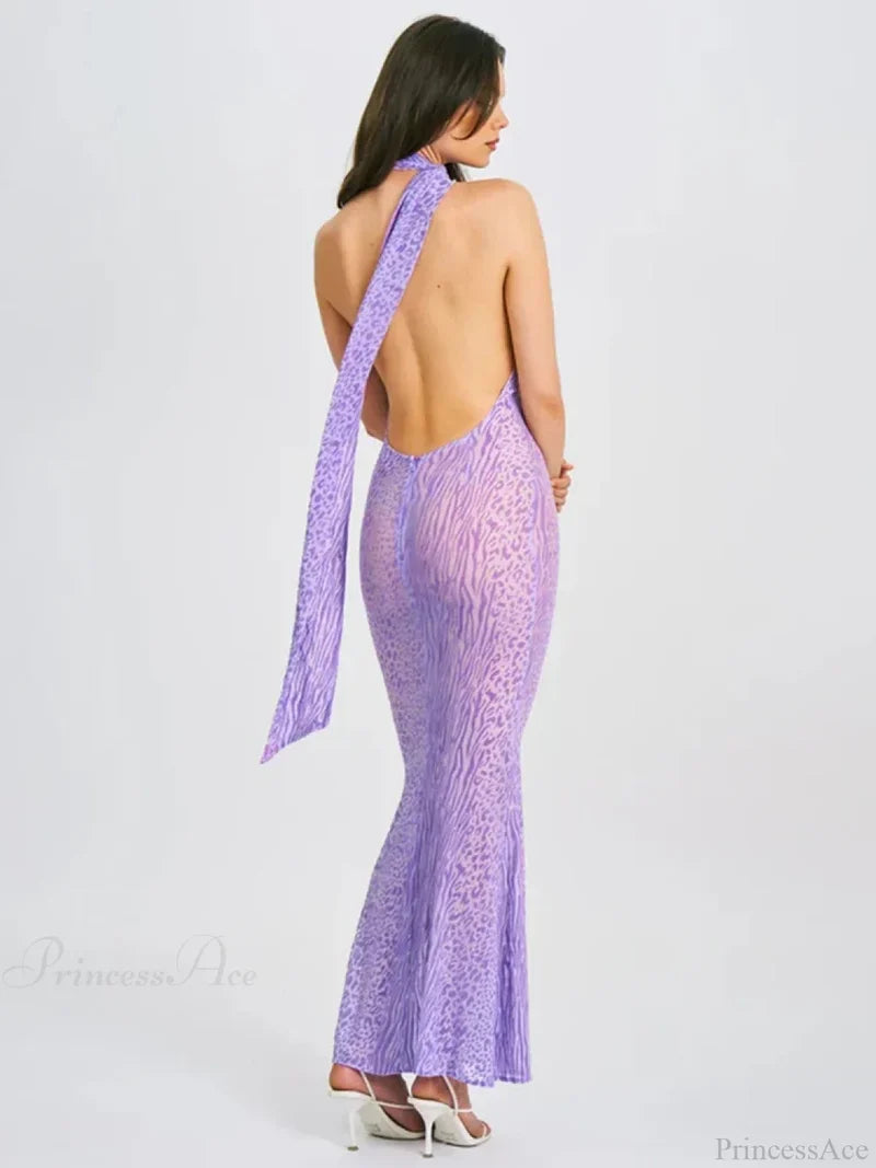 Leopard Print Mesh Vacation Dress vacationdress-250223