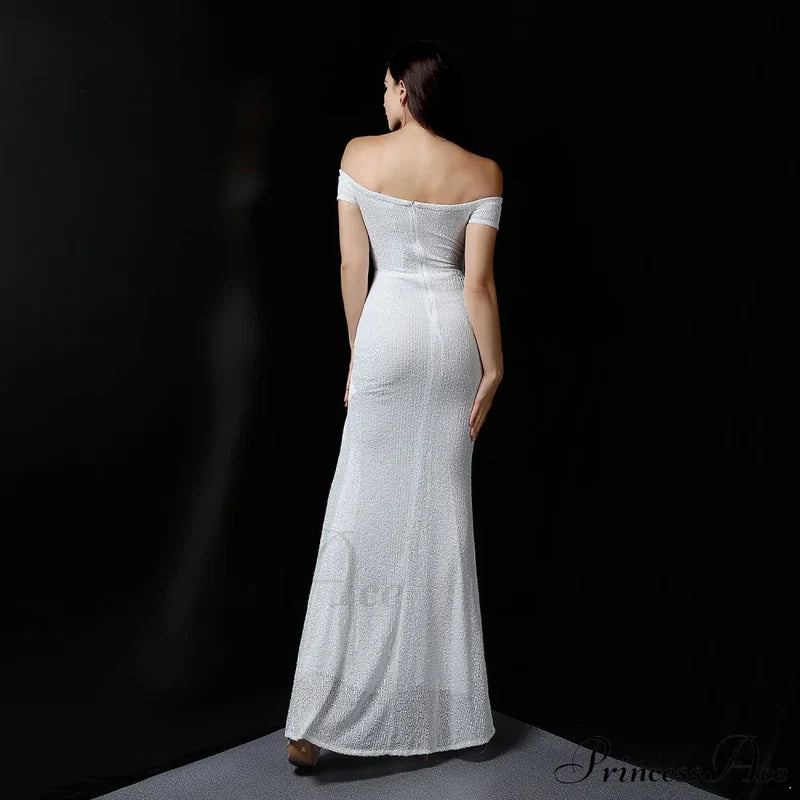 Marzia Formal Stylish Sequined Slit Dress S.o. Long Dresses