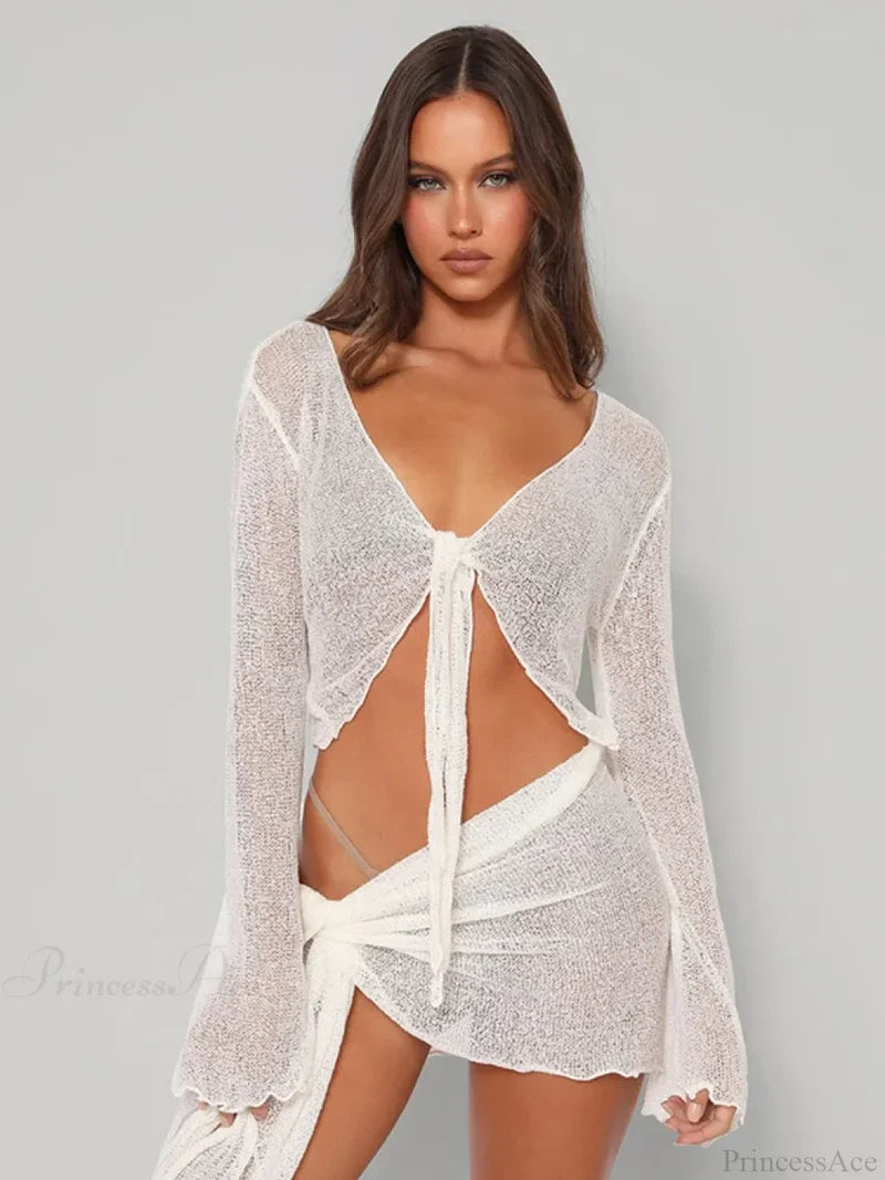 Mesh Two-Piece Party Mini Dress minidress-250223