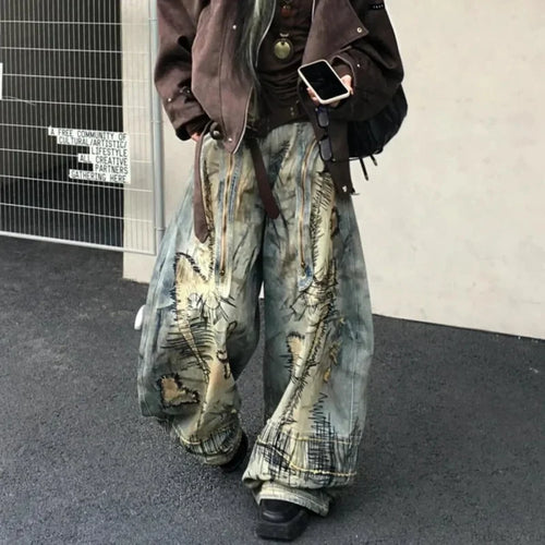 Ornamented Gothic Ruin Trouser blue / S