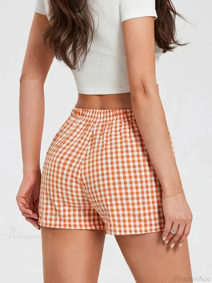 Plaid Loose Lounge Short short-250223