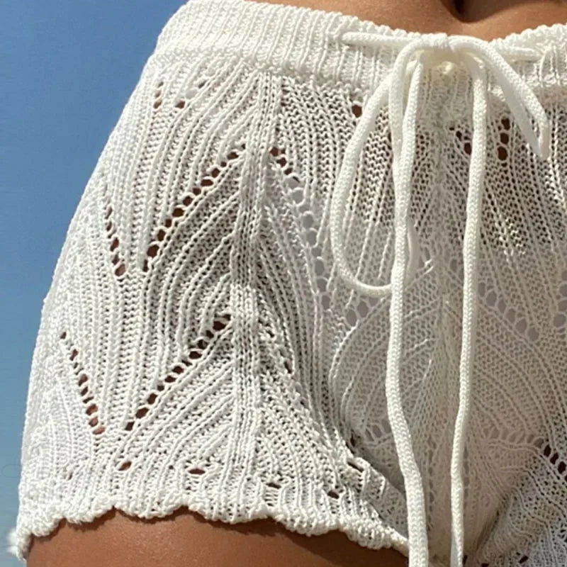Polyester Knitted Bikini Block Short short-250223