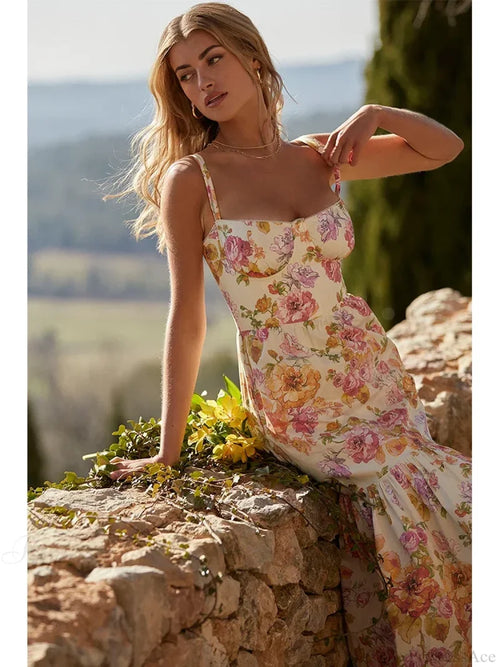 Print Bodycon A-line Vacation Dress vacationdress-250223