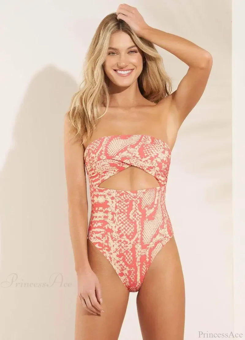 Reversible Print One-Piece Swimsuit One Piece onepiece-250223