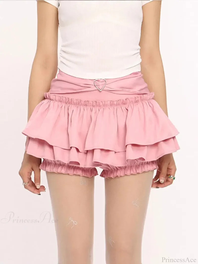Ruffle Slim Cake Layer Skirt skirts-250223