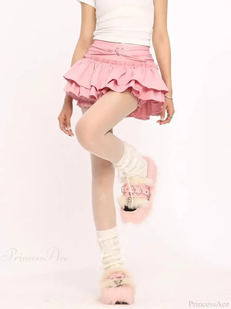 Ruffle Slim Cake Layer Skirt skirts-250223