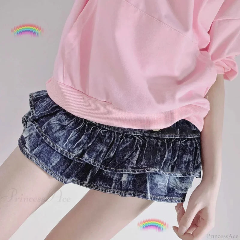 Ruffled Pleated Super Short Skirt skirts-250223