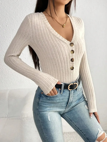 Sexy Slimming Le Yin One-Piece Button Base Coat Women knittop-250126