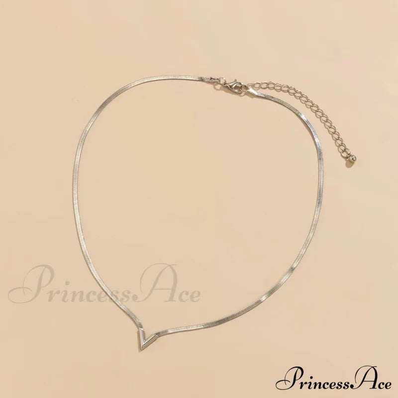 Simple Men’s Jewelry Creative V-Shaped Necklace