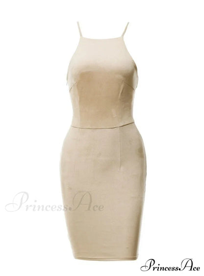 Slim Bodycon Club Wear Dress - Sleeveless M / Green Black Bodycon Dress
