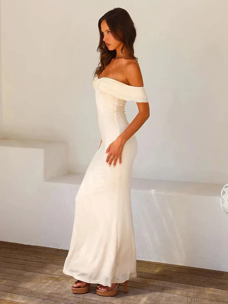 Slim Bodycon Maxi Vacation Dress vacationdress-250223