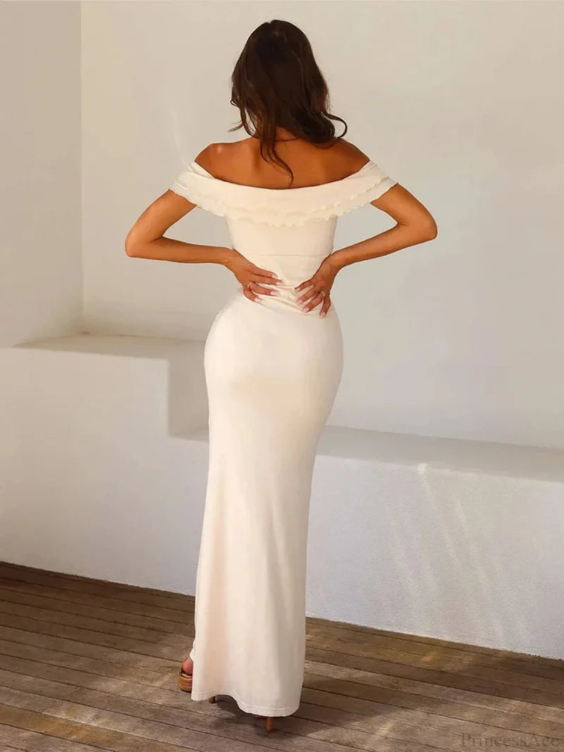 Slim Bodycon Maxi Vacation Dress vacationdress-250223
