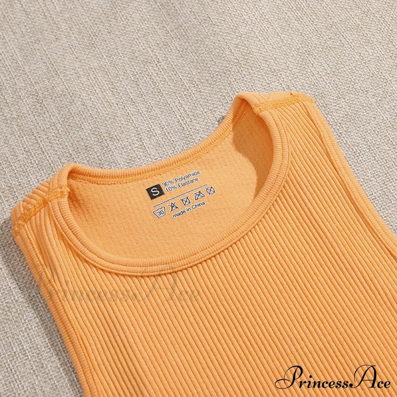 Solid Basic Seamless Streetwear Tank Tops