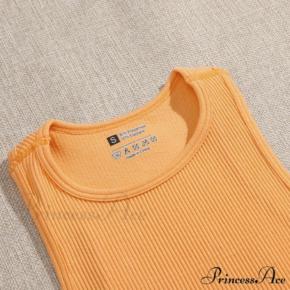 Solid Basic Seamless Streetwear Tank Tops