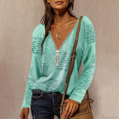 Neck Top Plus Women’s - T-Shirt Warm-Season Loose V Arm Patchwork Brief Size