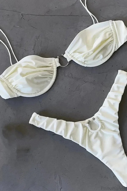 Solid Micro Two Piece Bikini Set