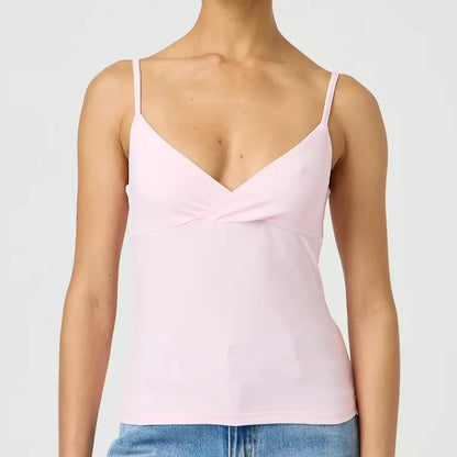 Spaghetti Strap V-Neck Crop Top