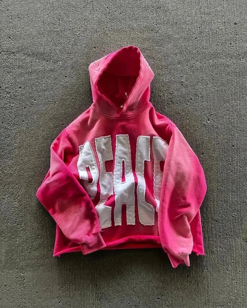 Star Patch Embroidery Hoodie REN / M