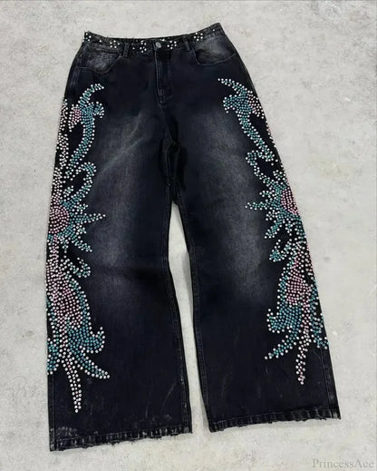 Stonework Medieval Stitched Loose Pant BLACK / S