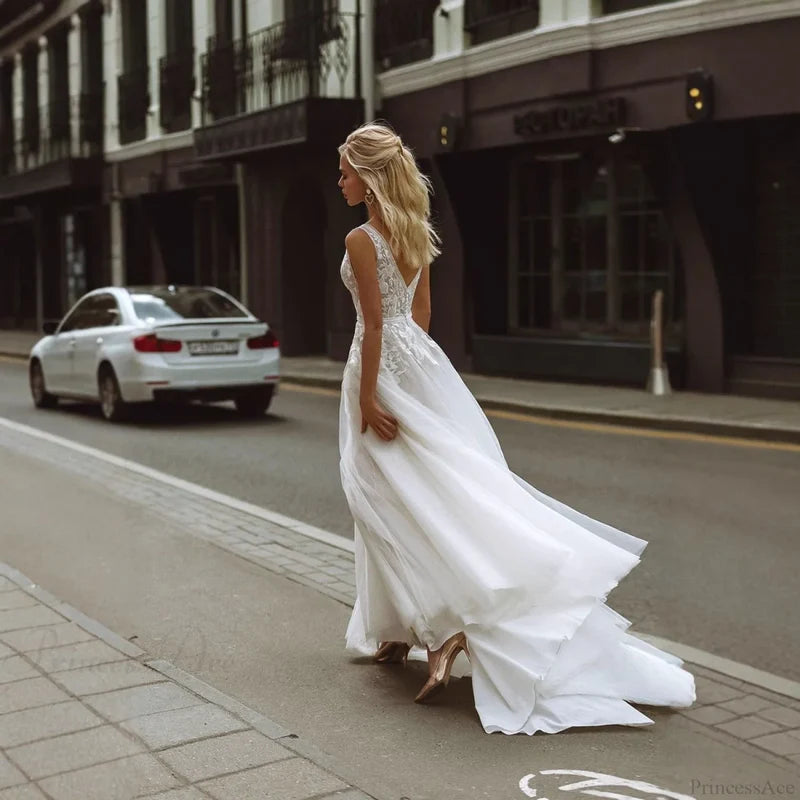 Strapless Bowknot Satin Wedding Dress weddingdress-250223