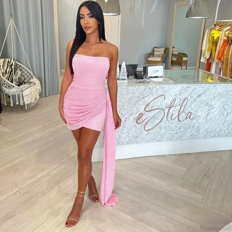 Streamer Mesh Elegant Mini Vacation Dress vacationdress-250223