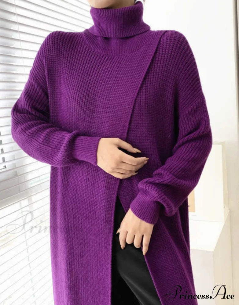 Vera Long Knit Top - Black Tops & Blouses