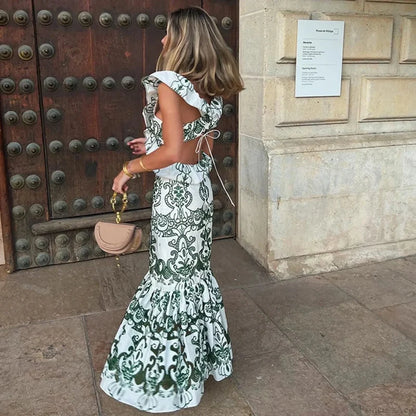 Vintage Cotton Floral Boho Dress bohodress-250126