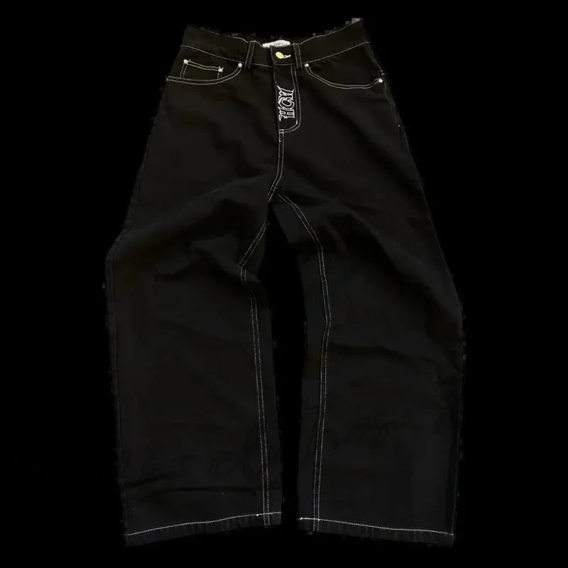 Vintage Gothic Skull Embroidered Trouser