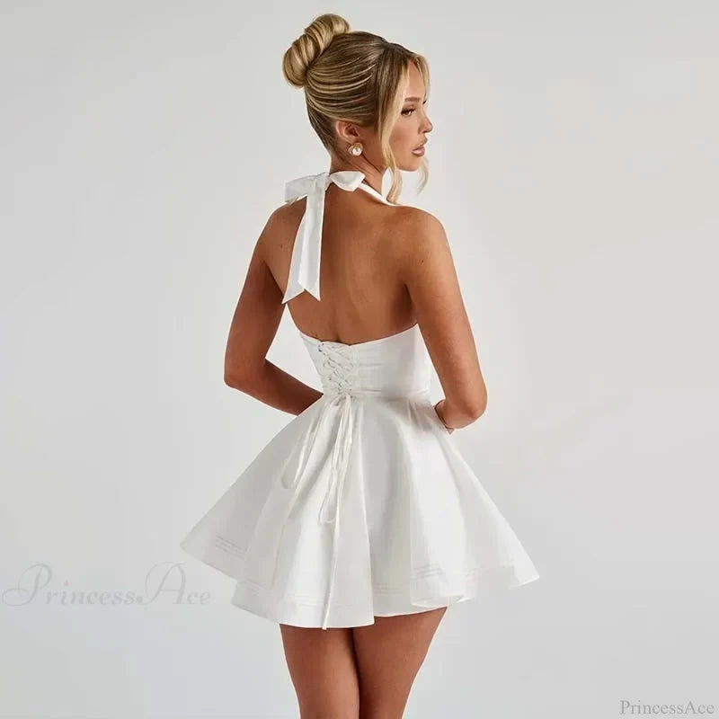 Waist Wrap A-line Mini Vacation Dress vacationdress-250223