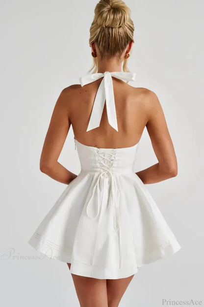 Waist Wrap A-line Mini Vacation Dress vacationdress-250223