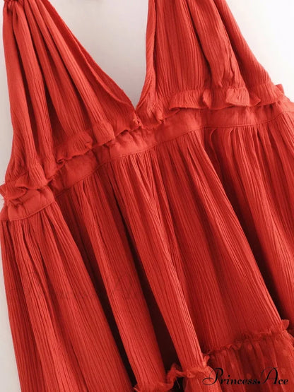 Weekend Getaway Stylish Linen Skater Dress Casual Dresses