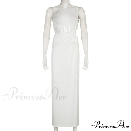 White Shoulder Parties - Women For Split Gown One And Full-Length Warm-Season Elegant Long Beachwear