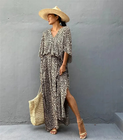 Women Swimsuit Kaftan Tunic Beach Cover Up black3 / One Size