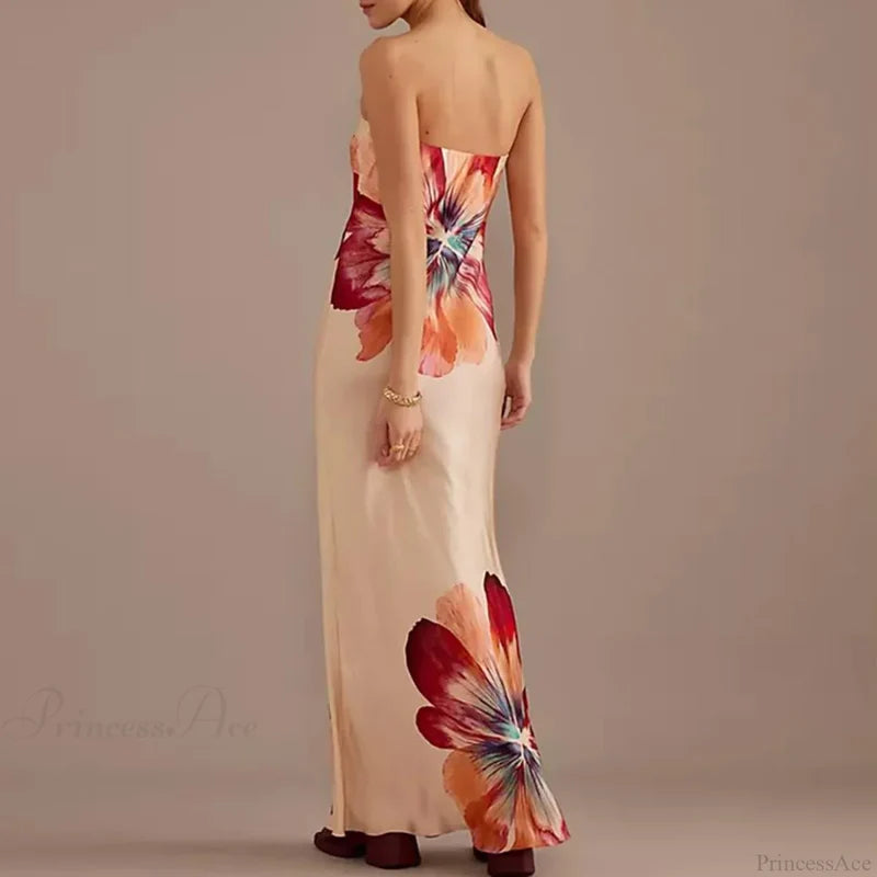 Y2K Floral Tube Strapless Backless Sundress floraldress-250126