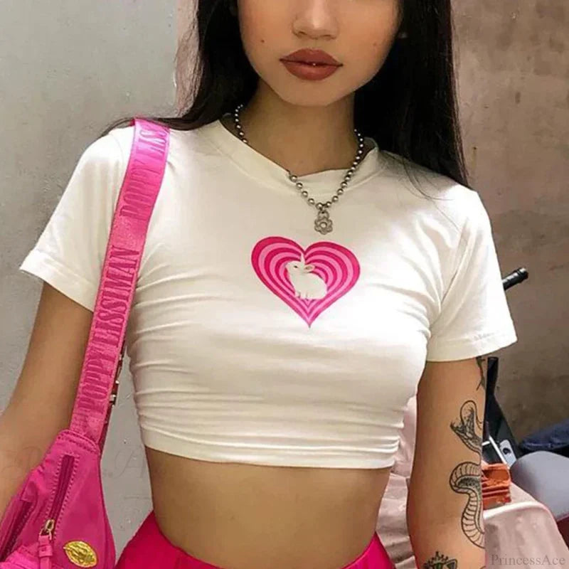 Y2k Gothic Harajuku Baby Tee T-shirt white6 / S t-shirt-250223