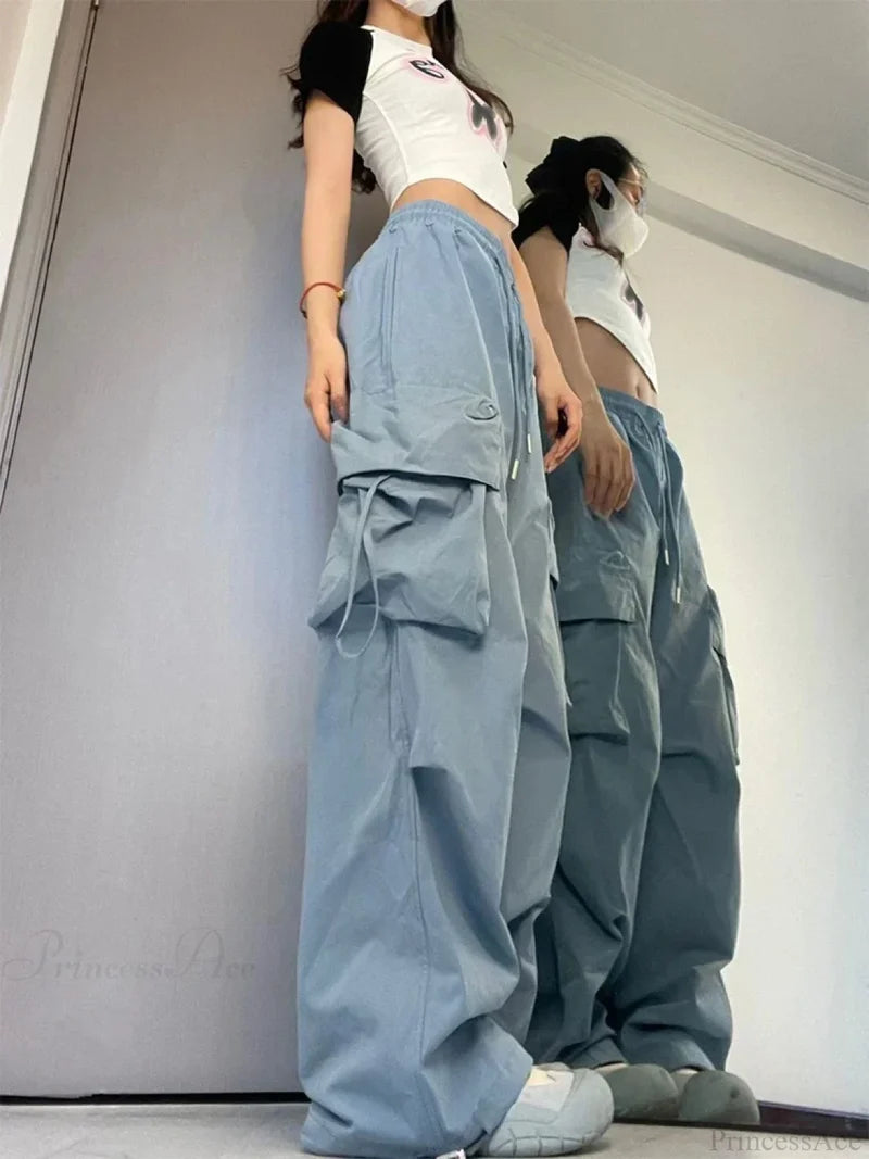 Y2K High Waist Cargo Pants