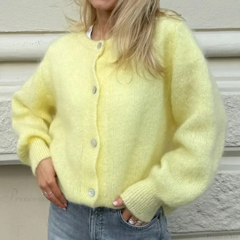 Y2K Knit Casual Cardigan Jacket cardiagn-250126