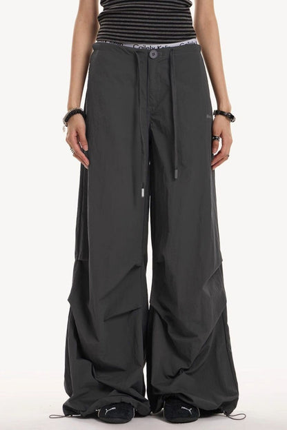 Y2K Retro Grey Military Cargo Pant