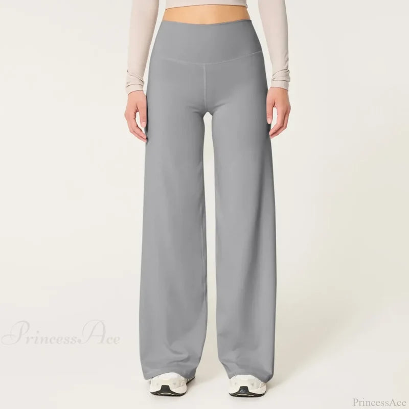 Yoga Slim Fit High-Waisted Stretch Sports Pant Grey / S pant-250223