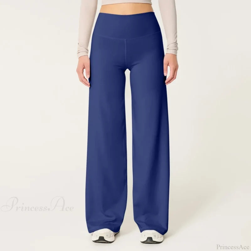 Yoga Slim Fit High-Waisted Stretch Sports Pant Blue / S pant-250223