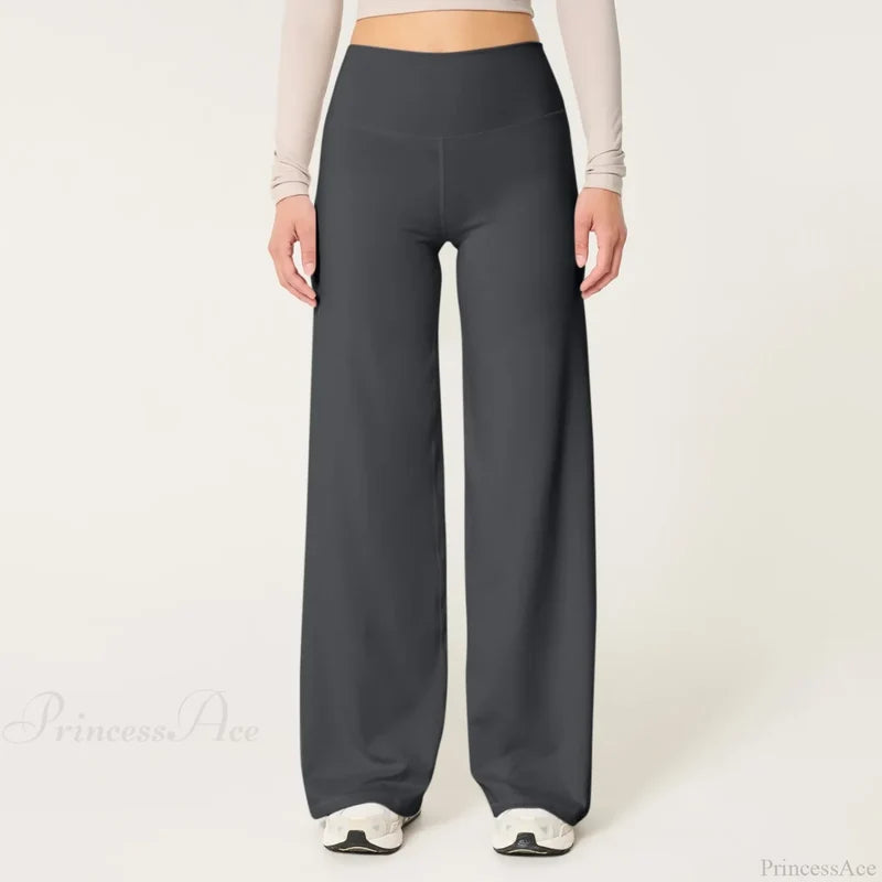 Yoga Slim Fit High-Waisted Stretch Sports Pant Dark Gray / S pant-250223