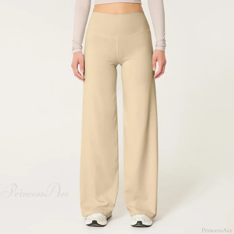 Yoga Slim Fit High-Waisted Stretch Sports Pant Khaki / S pant-250223