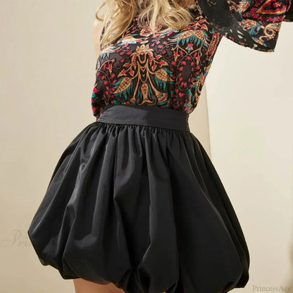 Zip Up Puffball Bubble Skirt skirts-250223